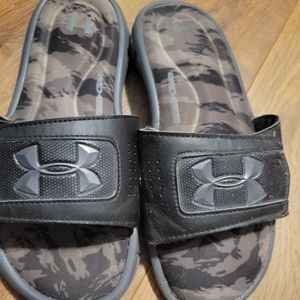Boys Camo Under Armour Slides
